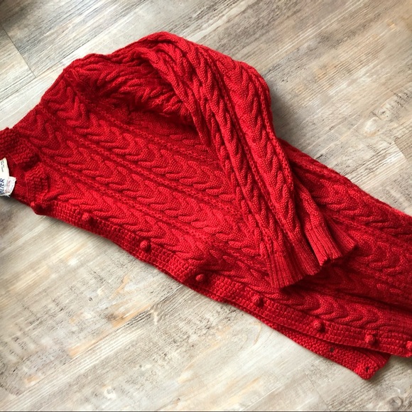 Vintage Red Cardigan Wool - Picture 8 of 8